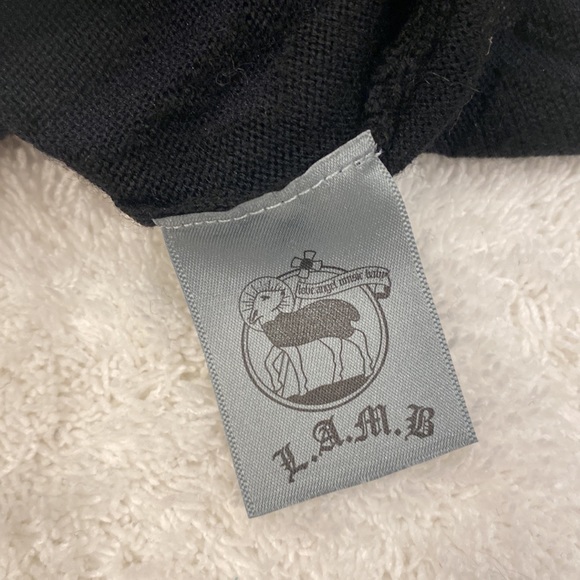 L.A.M.B. Black sheer knit top - Picture 7 of 8